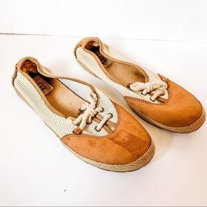 UGG AUSTRALIA espadrille bow tie flats SZ 8